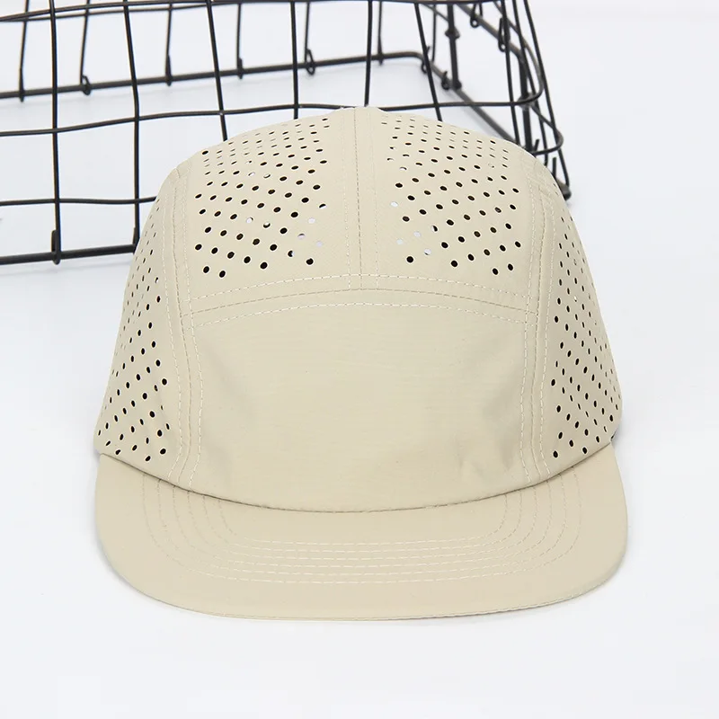 Custom Logo 60cm Quick Drying 5 Panels Snapback Caps For Men Women Adjustable Flat Brim Baseball Cap Breathable Outdoor Sun Hats 2