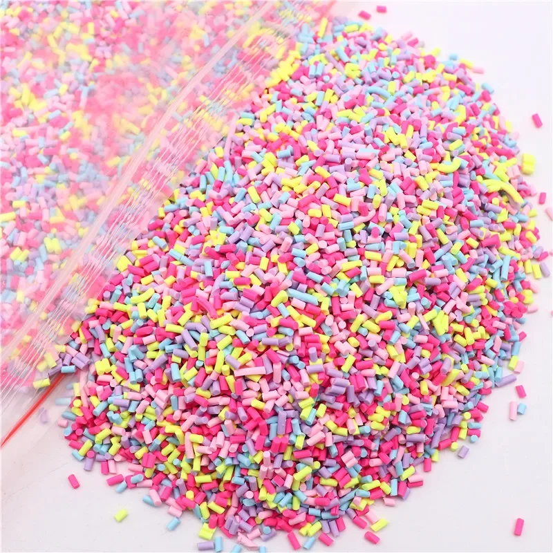 490g Großhandel 2-10mm lange Pastell Süßigkeiten Polymer Clay Scheiben Streu sel weiche Keramik heißen Ton DIY Handwerk Nail Art Dekoration – Detail 19