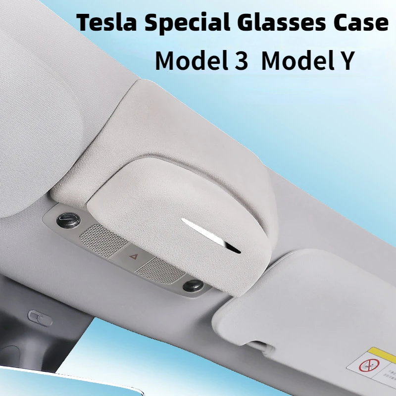 

Car Glasses Case for Tesla Model 3/Y 2017-2022 Glasses Holder Sunglasse Storage Box Eyeglass Organizer Tesla Interior Decoration
