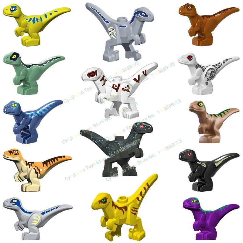 Dinosaur World MOC Chase Tyrannosaurus Rex Triceratops Stegosaurus Mini Building Blocks Action Figures Building Blocks Kids Toys