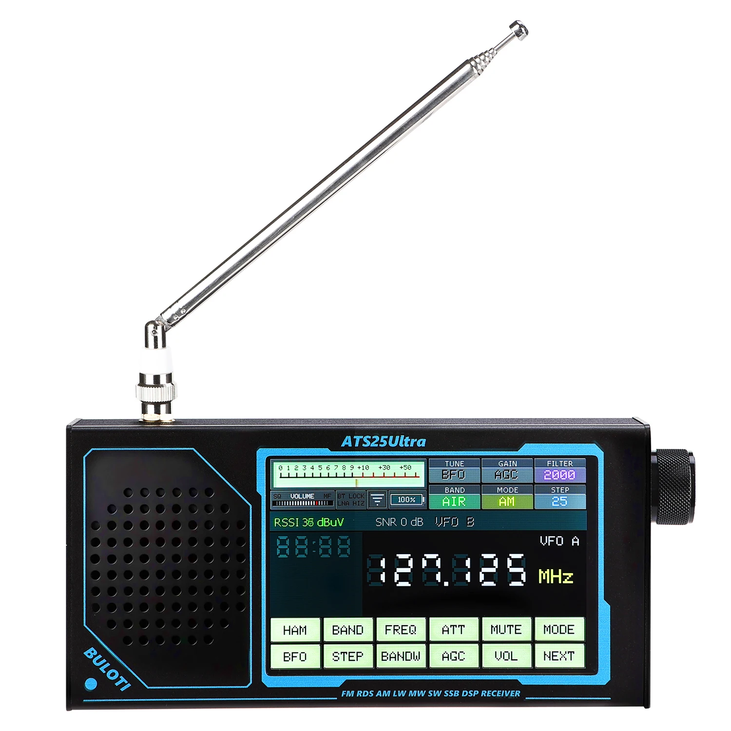 2026 ATS25 울트라 FM SW SSB MW LW 에어 SDR 수신기 항공 밴드 수신기 블루투스 수신기 와이파이 항공 밴드