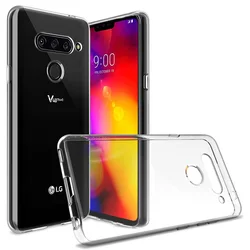 Premium Clear Silicone Soft Back Phone Case - Anti-Knock Protection for LG V30 (Clear)