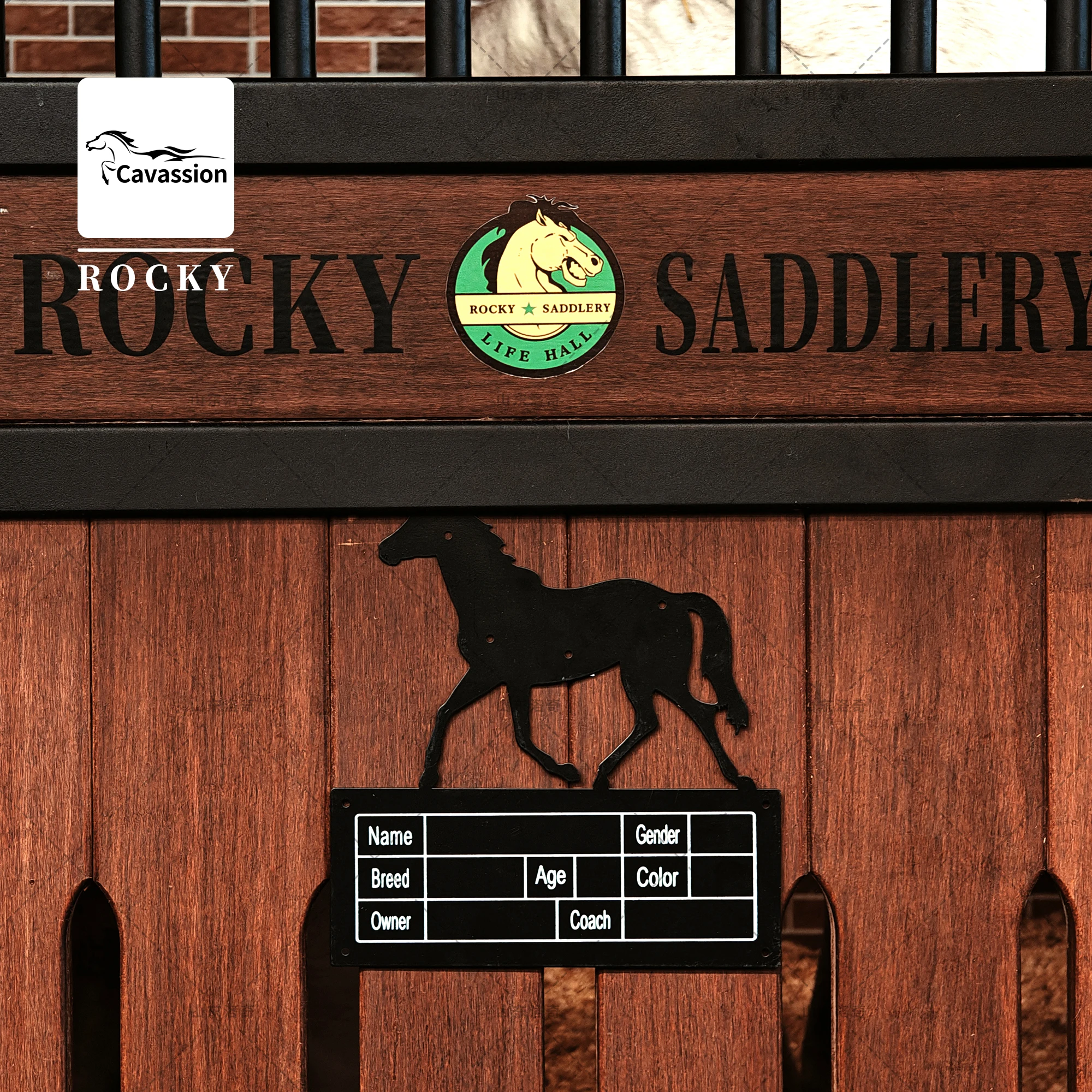 Horse Identification Nameplate for Stables, Owner Information Nameplate, Metal Nameplate in Both Chinese and English 8802037 2