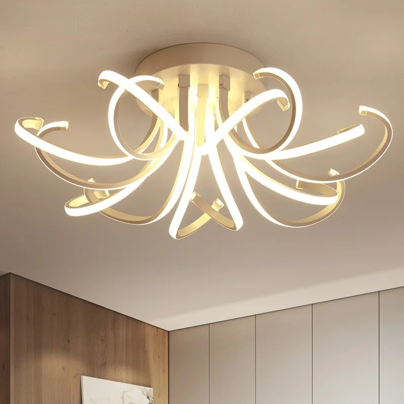 

Modern Led Ceiling Lights White Color Aluminum lighting kitchen living room lampara techo Ceiling Lamp Fixtures