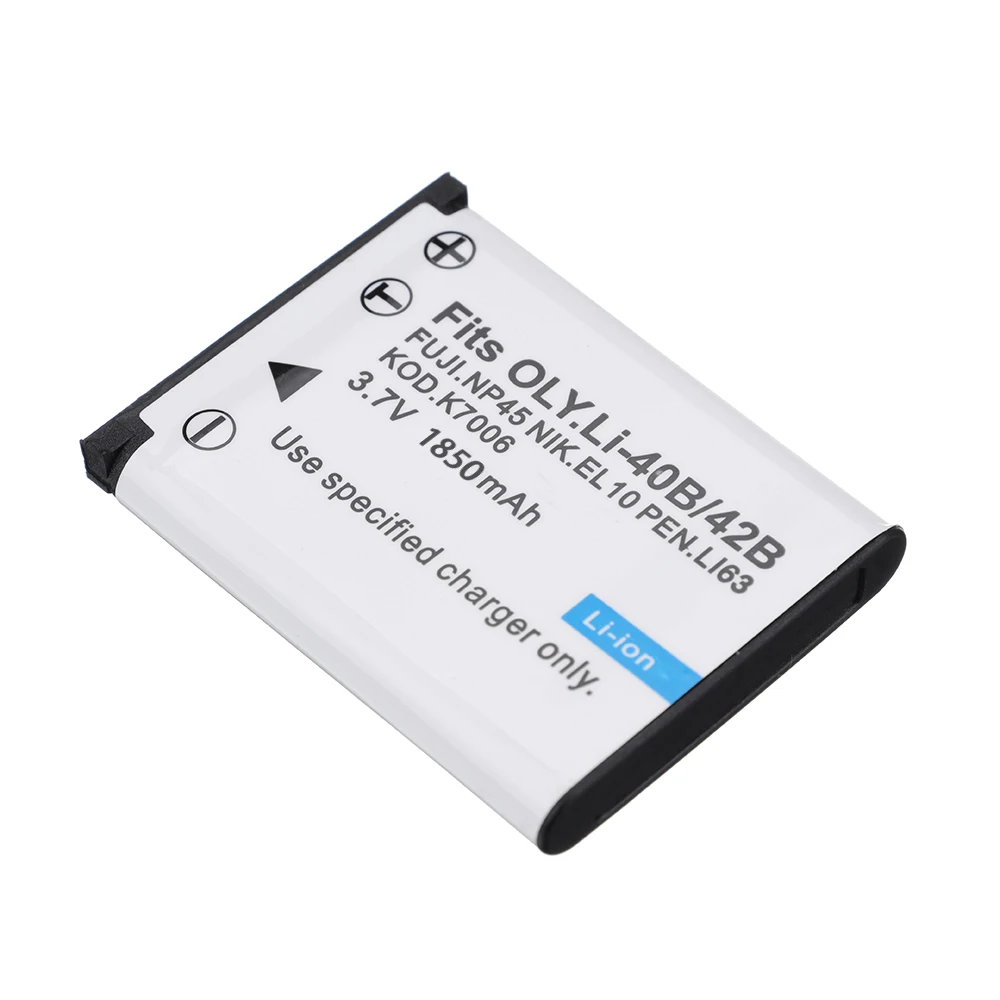 1850mAh EN-EL10 Li-42B Li-40B NP-45 D-Li63 D-Li108 NP-80 Camera Battery for Nikon for OLYMPUS FUJIFILM Pentax Casio