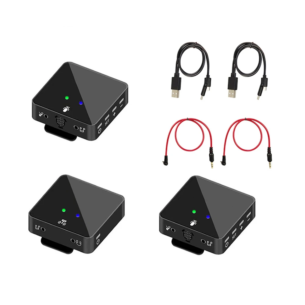 

Wireless Live Lavalier Microphone Square RF Launcher Receiver Clip Collar Lapel Microphone System for Camera(One To Two)