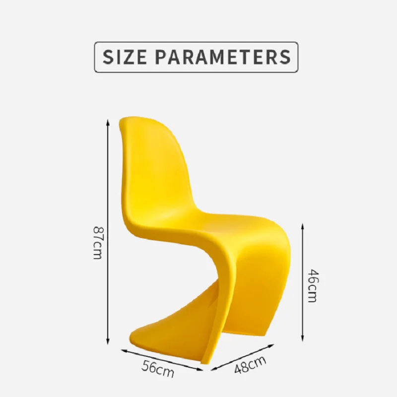 Description Picture 4 of itemNordic Minimalist Designer Stackable Leisure Creative Outdoor Negotiation Net Red Plastic S-shaped Pandong Dining Table Chairs