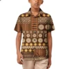 Tonga Fiji Custom Printed Polynesian Aloha Shirts For Boy Toddler Summer Hawaiian Short-Sleeve Shirt For Kids Plus Size 6