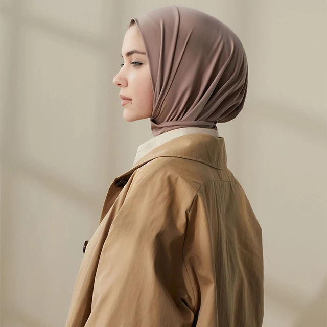 Casquette Hijab Musulmane pour Femme, Sous-Écharpe, Voile en Coton Modal, Turban de Tête Islamique