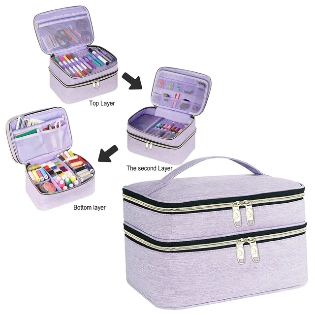 Sewing Supplies Organizer Double Layer with Multiple Storage