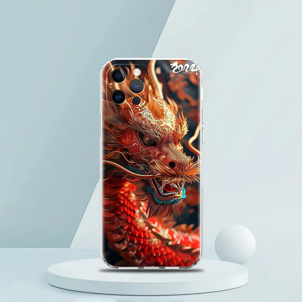 Cartoon Drachen Telefon Fall für iPhone 16 15 14 13 12 Pro Max transparent weich für iPhone 11 Pro Max 7 8 plus xs xr Silikon hülle – Detail 3