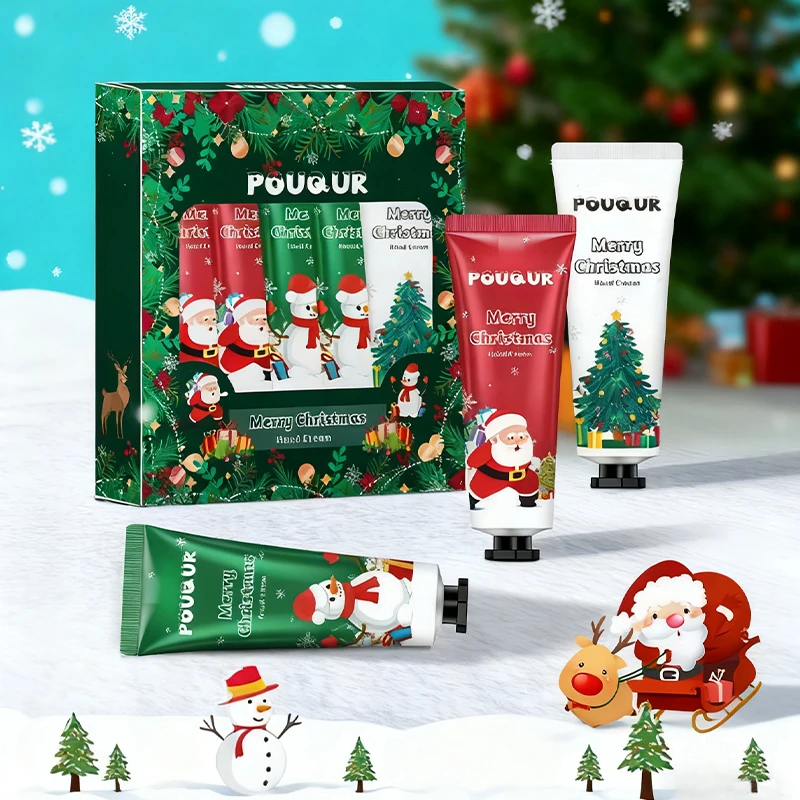 Christmas Hand Cream Sets 5pcs/Set Moisturizing Nourishing Skin Care