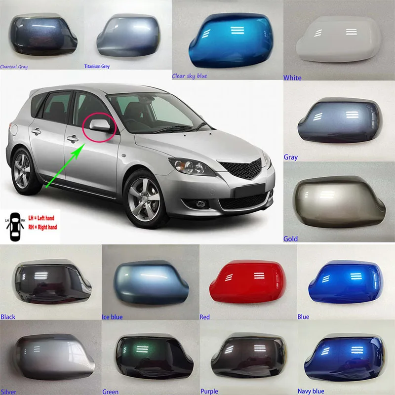 Car Reversing Mirror Cover for Mazda 3 Rearview Mirror Housing Shell