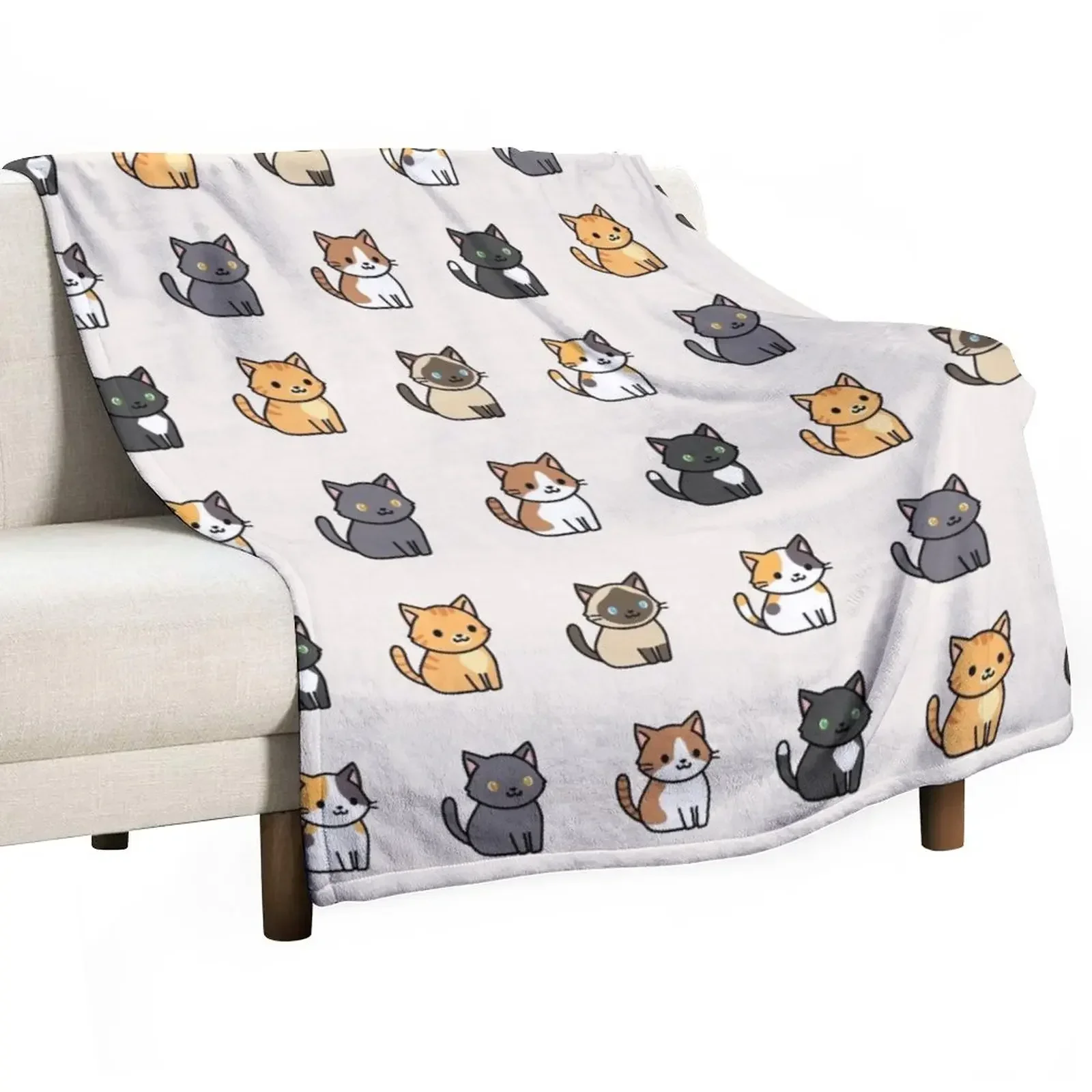 

Cats Throw Blanket Vintage Soft For Sofa Thin Blankets