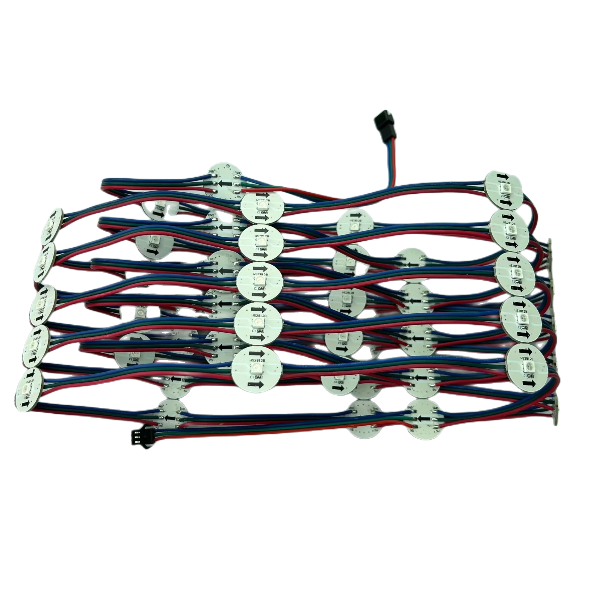 WS2812B DC5V 22mm diameter round pixel light,DC5V input(5050 smd RGB led with WS2811IC built-in)