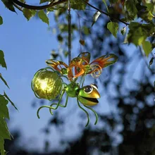 

Hanging Flying-Look Bug Bee with Solar Light -Yard Art Garden Decor Outdoor Fall Decoration Lawn Ornament Unique Lamp