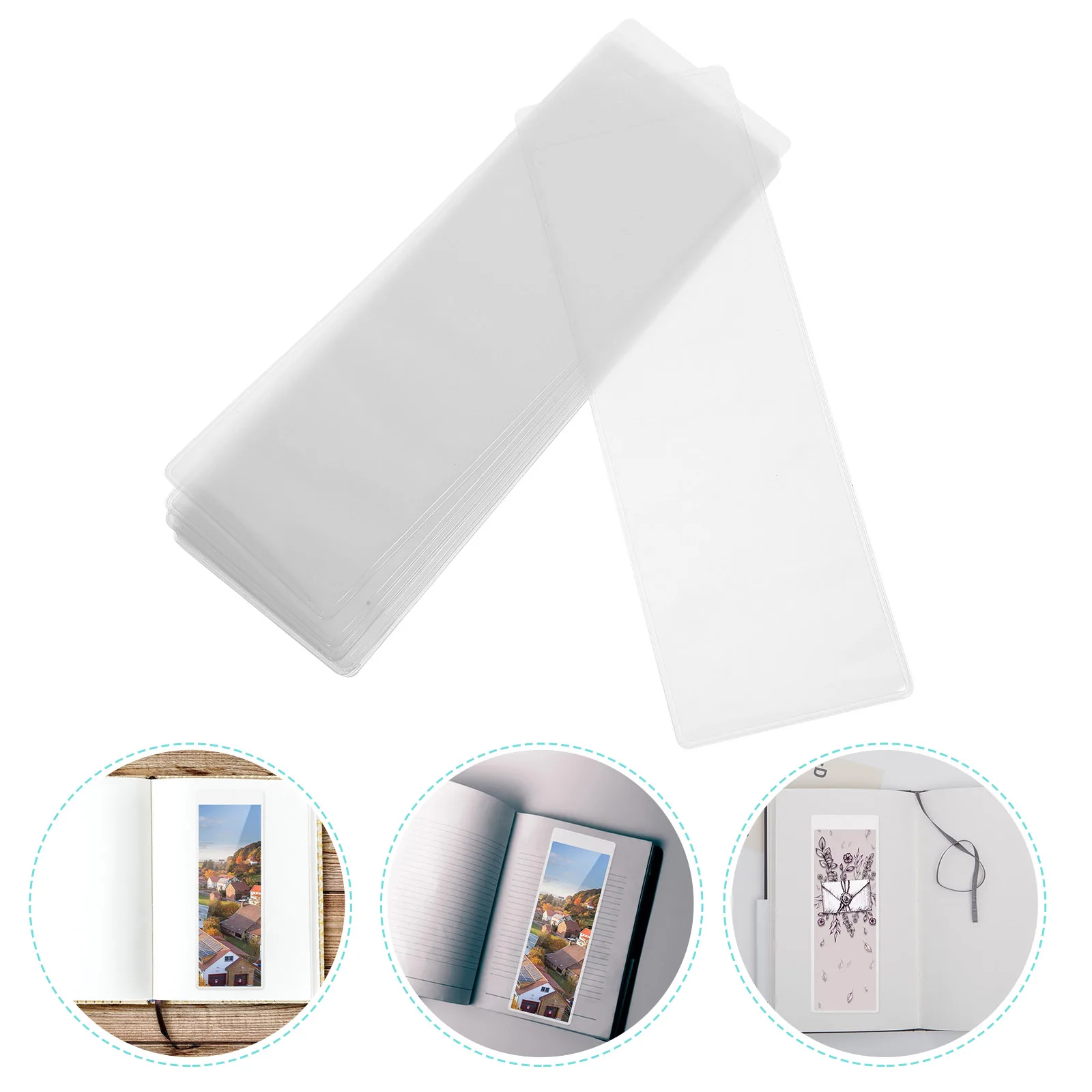 10 Pcs Bookmarks Transparent Cover Protective Holder Bookmark Display ...