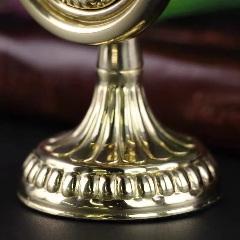 Brass Reliquary Small Personal Monstrance Host Relic Container High Polished For Church Or Home