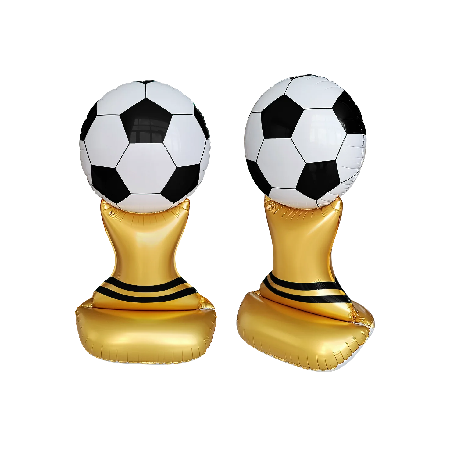 1-Pack of 60inch Standing Football Cup Aluminum Foil Balloons, Suitable for Themed Birthday Parties, Football World Cup, Football Fan Party Decorations, World Cup, Themed Party Balloon Decorations