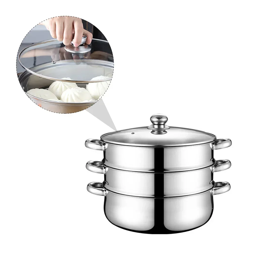 

Seafoodlarge Cookwar Cooking Stockpot Pot Insert Cookware Set Steaminglid Steel Soup Stainless Steam Steamer Panvegetable