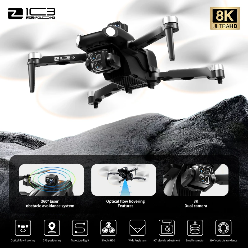 Nuovo Originale Z103 Drone 8K 5G GPS Professionale HD Fotografia Aerea Aereo di Controllo Remoto HD Doppia Fotocamera Quadcopter Giocattolo Drone - Image 3