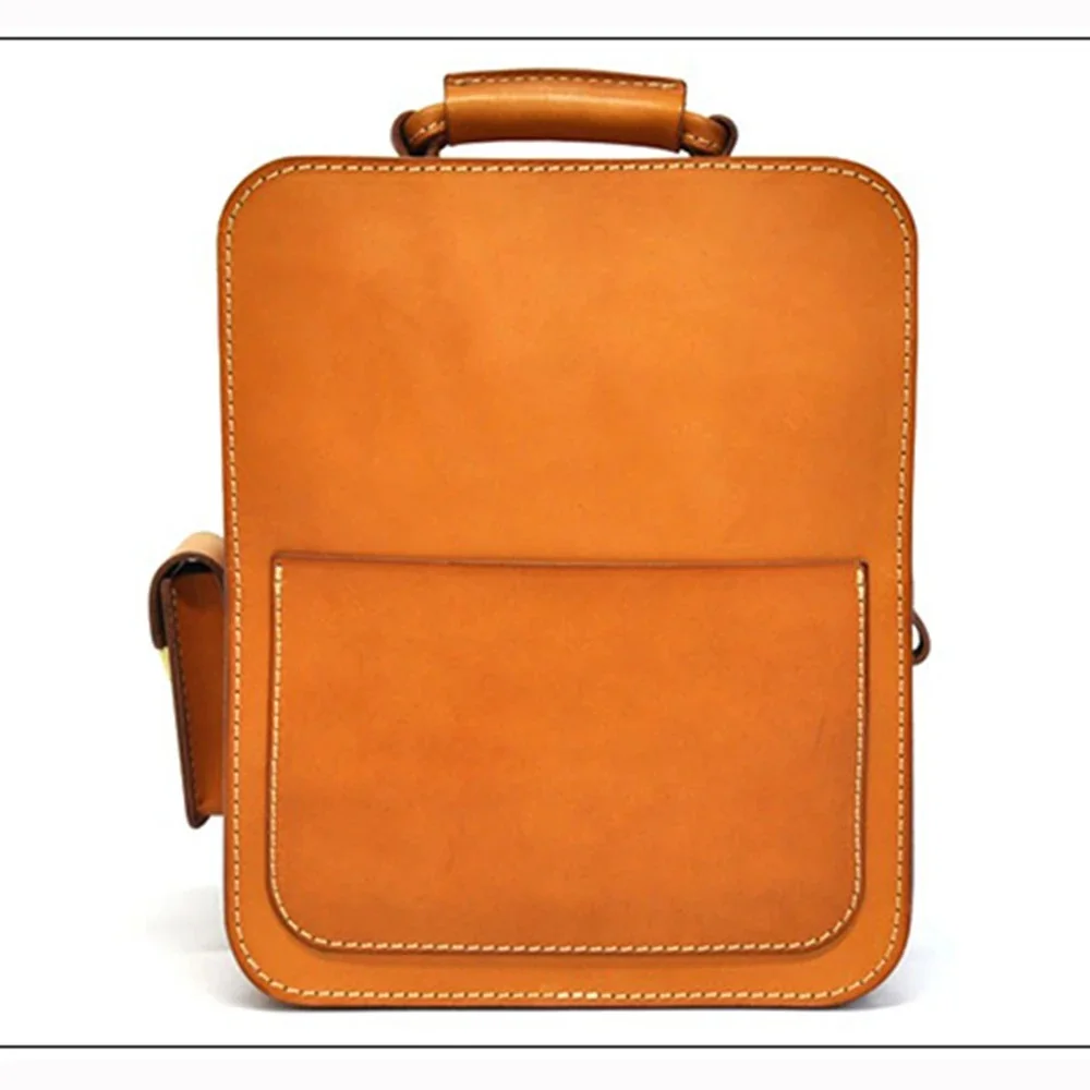 Vintage Backpack Sewing Pattern – Leather Craft Bag Template 31x22x11cm 5