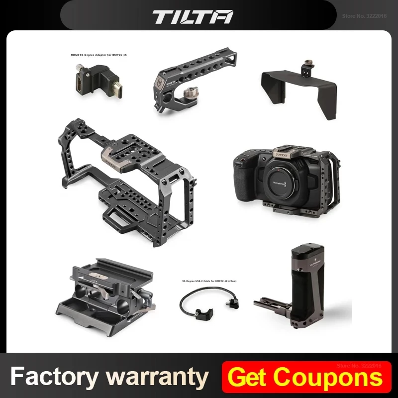 Tilta Bmpcc 4k 6k Camera Cage Tat01a Full Cage Black Cage For