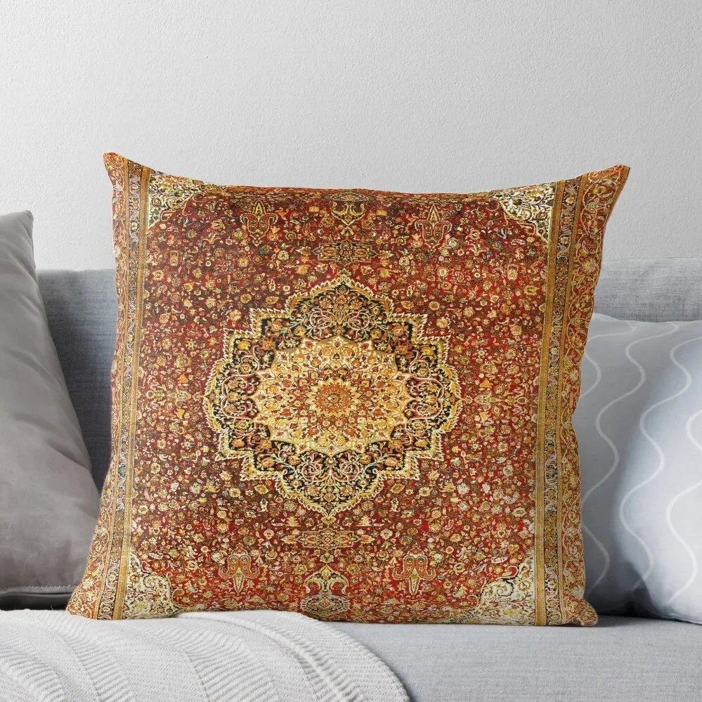

Khorasan Antique Persian Carpet Print Throw Pillow Christmas Covers For Cushions pillows decor home Decorative Cushion Cover