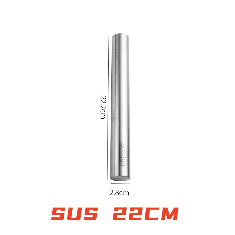 S166fb6560e5d4137a4b58963e154050ck Solid Heart 304 Stainless Steel Rolling Pin Cake Roller Dough Bakeware Rolling Pin Pizza Noodles Making Non-stick Rolling Pin