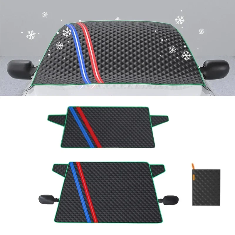 Winter Car Styling Snow Ice Shiled Car Windshield Snow Sun Shade Thicken Waterproof Protector Cover Car Front Windscreen Cover
