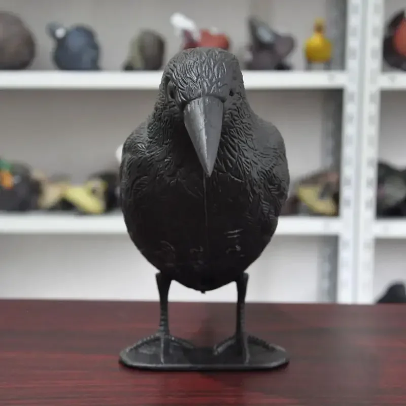 Decoracion Jardin ExteriorSimulation Black Crow Raven Bird Repellent Pest Control Pigeon Repellent Garden Decoration Outdoor - 5