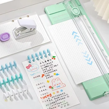 Taglierina per carta A4 mini di precisione, portatile e leggera, per biglietti fatti a mano, foto, scrapbooking, artigianato per casa e ufficio