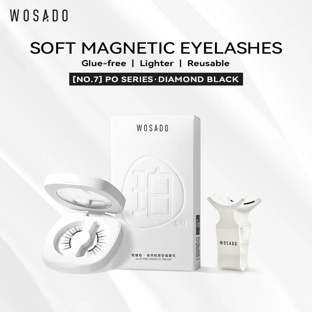 

WOSADO Magnetic Lashes No.7 DIAMOND BLACK Professional Premium Reusable Safe Dupont 3D Patented False Eyelashes Fancy Luxurious