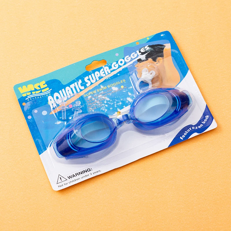 Transparent Swimming Goggles Diving Waterproof Adult And Children Nose Clip Earplugs Adjustable Tightness 1PC