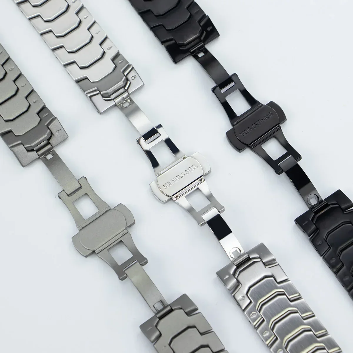 Titanium Color Stainless Steel Metal Watch Strap - 26/22mm Band