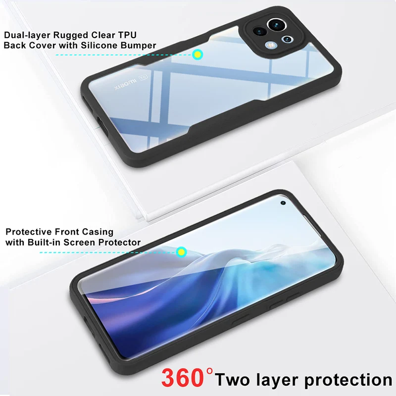 Luxury 360° Double Sided Full Protection Transparent Phone Case