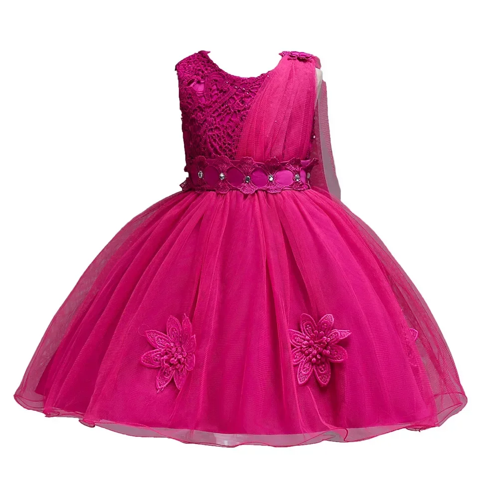 Flower Girl Dress Wedding Infantil Fancy Princess Costume for Kids Party