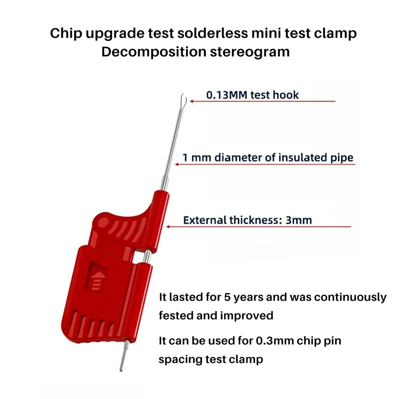 Test Clip 10Pcs SDK08 Test Clip SMD IC Test Hook Clips For Electrical Testing Ultra Small Clip Chip