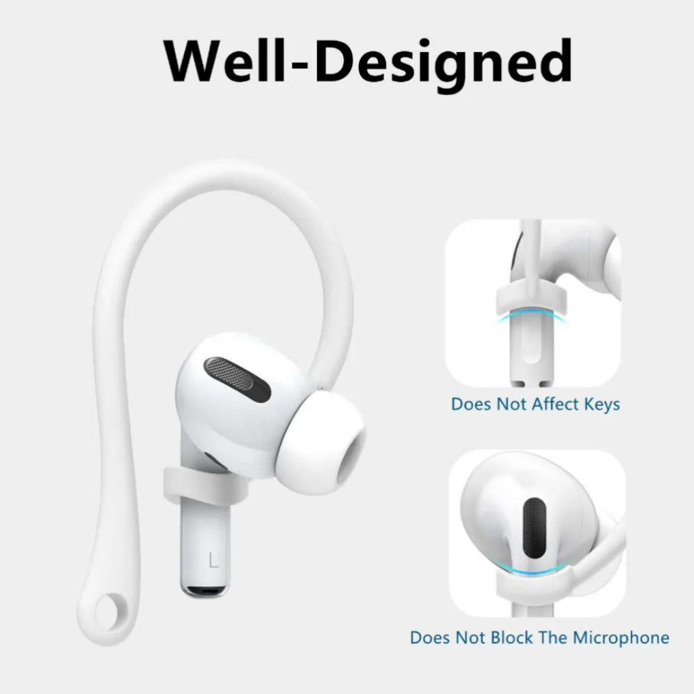 Silicone Anti-Fall Ear Hooks for Bluetooth Earphones - Sports Earhooks Accessories