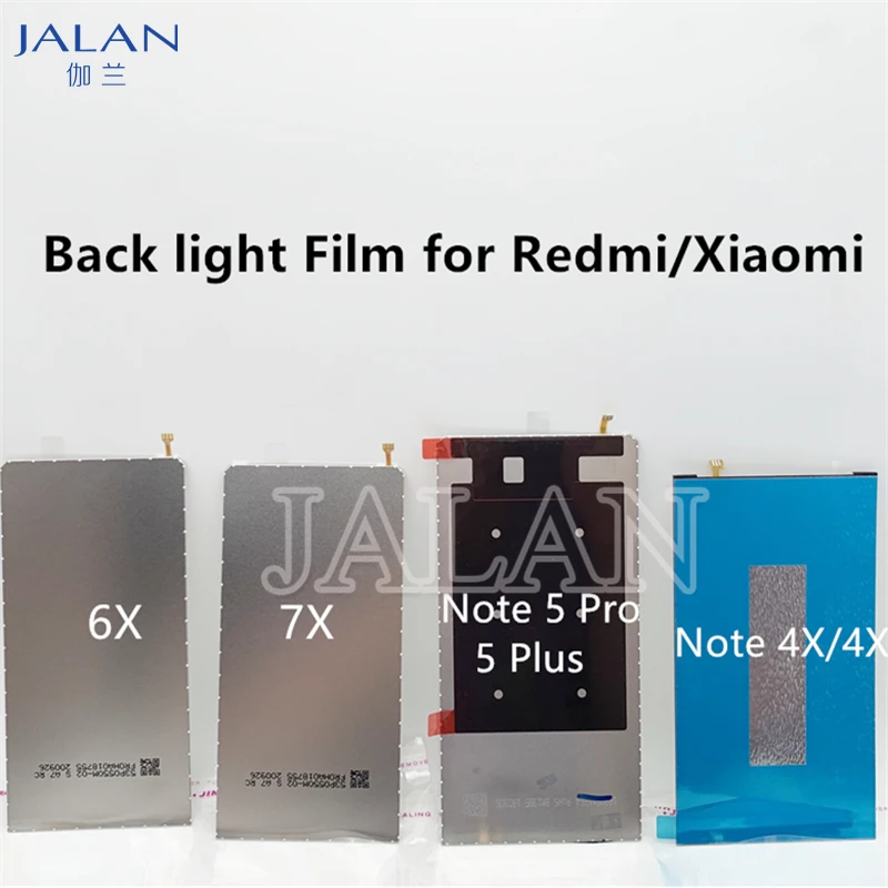 5Pcs Backlight Film For Xiaomi Redmi Note 7 8 9 9A 9T 6A 7A 7 8 9 5Pro 4X Lcd Display Back Light Replacement Phone Repair Parts