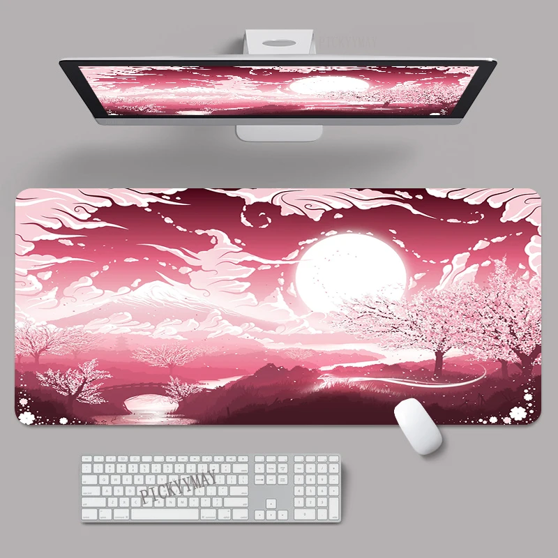 Tapete do Rato do Estilo Chinês Grande Gamer Mousepad Tapete de Teclado Xxxl Tapetes de Rato 90x40cm de Borracha - Imagem 2