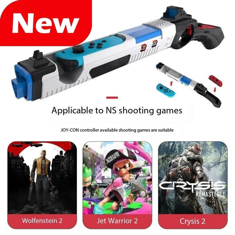 For Nintendo Switch Handgrip Sense Joystick Shooting Gun Controller Gamepad Joypad Disc Card Storage Gaming AccessoriesFor Guns