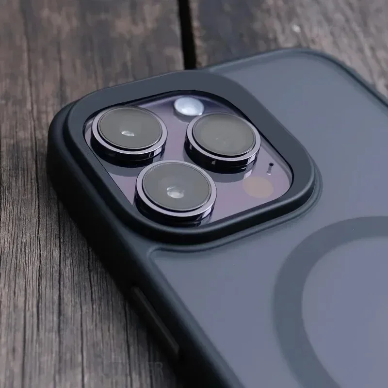 Translucent Frosted Matte Magnetic Phone Case with Magsafe Compatibility