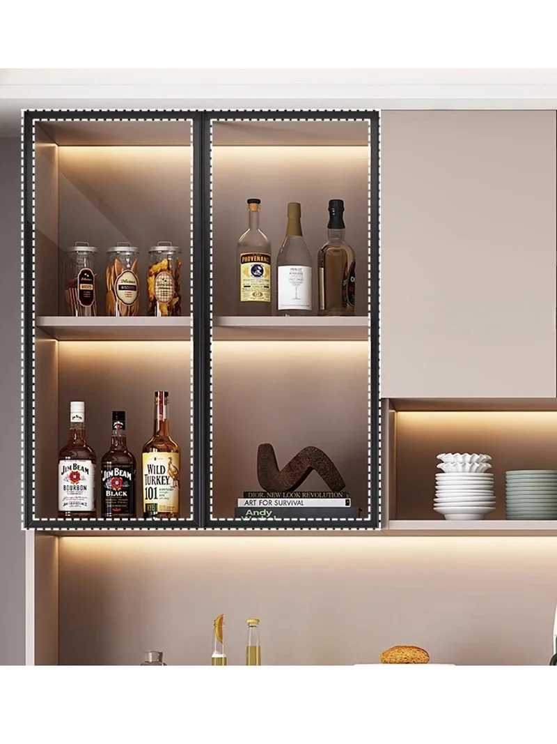 Modern Simple Wine Cabinet Living Room Exhibition Sideboard Wine Cabinet Model Display Case Bookcase Vitrinas Bar Furniture LVWC