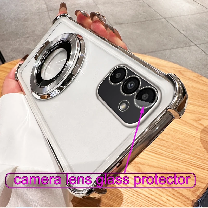 Magnetic Wireless Charging Stand with Four-Corner Anti-Shock Plating Case