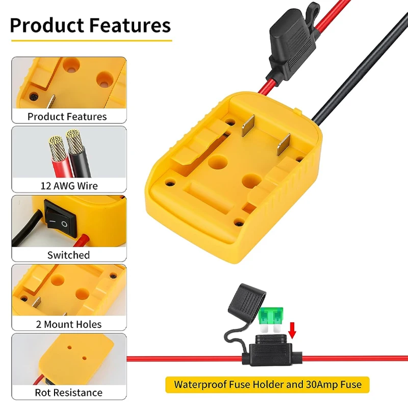 Dewalt 18V/20V Ƭ ͸  Ŀ   DIY Rc ڵ ϱ  ON/OFF ġ  30Amp ǻִ DIY ͸ 