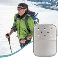 Zinc Alloy Portable Fuel Heater Reusable Pocket Warmer Fuel Hand Warmers Heater for Outdoor Sports Camping Hiking