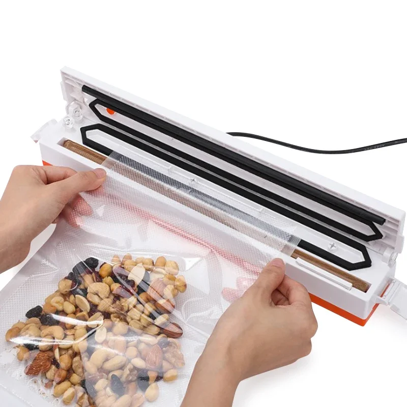 Bag sealer portable sealing machine food vacuum sealer Eletric Vacuum Sealer Degasser Machine 10PCS Vacuum Packaging Vinyl Bags for Home and Kitchen Supplies