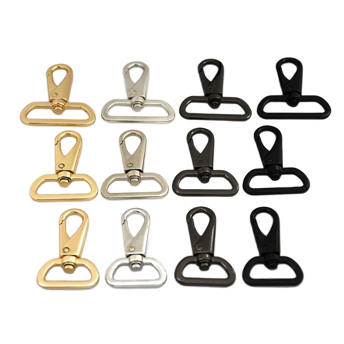 Swivel Snap Hooks Heavy Duty Trigger Clip - 2Pcs Leash Hook Lanyard Clips  Nickel Plated Keychain Clips for Crafts Hook Eye Clasp Heavy Duty Clip 