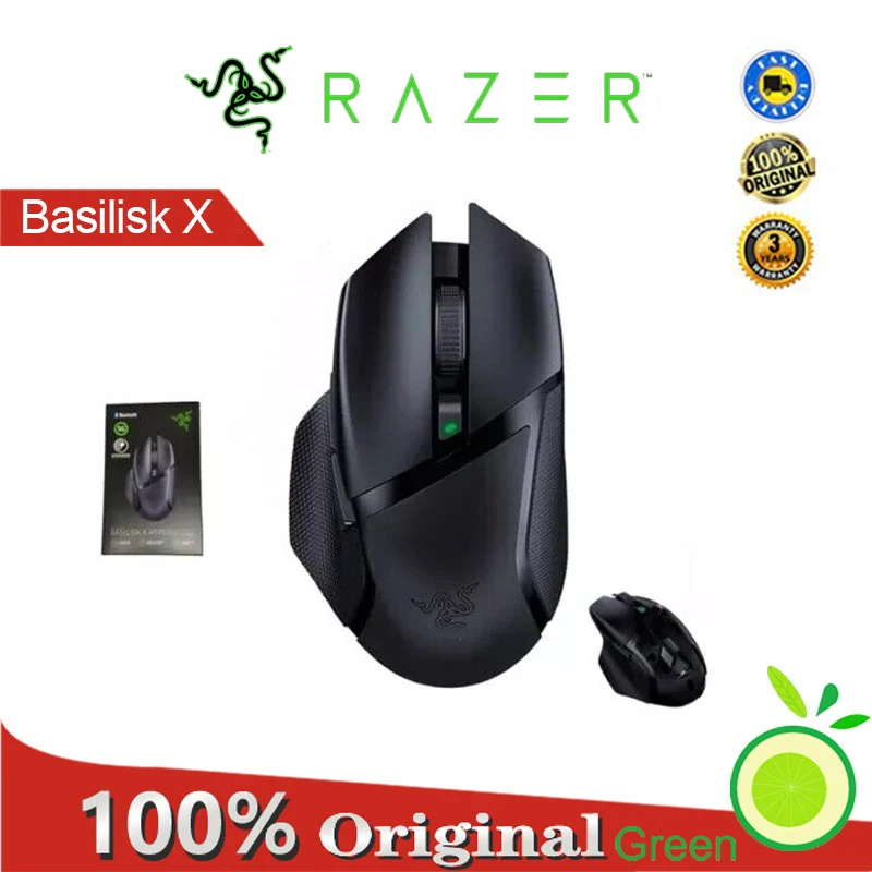 

Razer Basilisk X Hyperspeed Wireless Gaming Mouse: 16000DPI Optical Sensor Compatible with Bluetooth